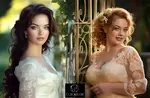 Pure white vs antique ivory white wedding dress.