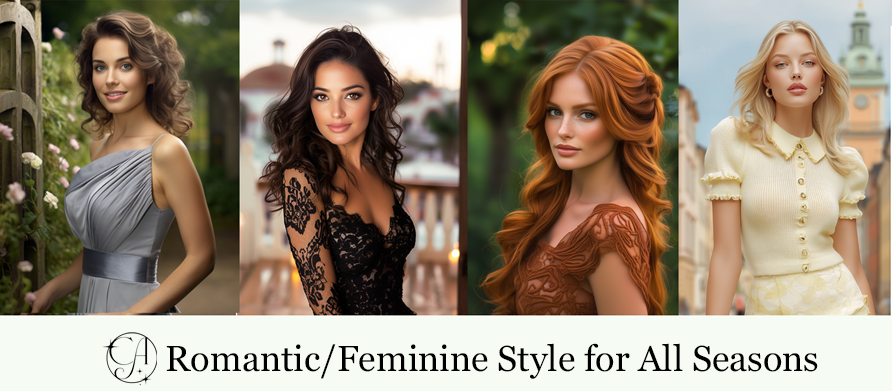 4 Romantic Style Personalities with different seasons. 
