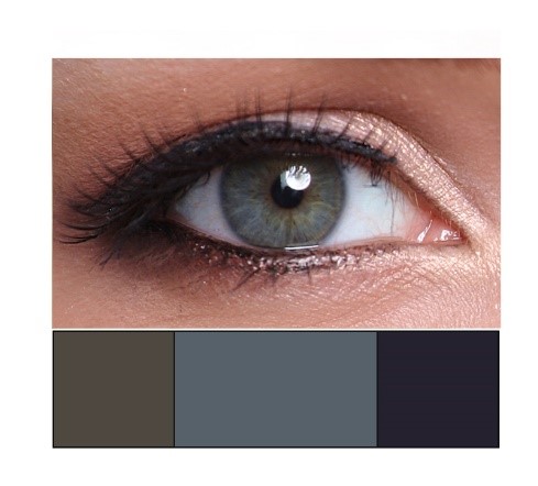 Smokey Blue Eye Color Swatch. Smokey Blue Eye Color Swatch.