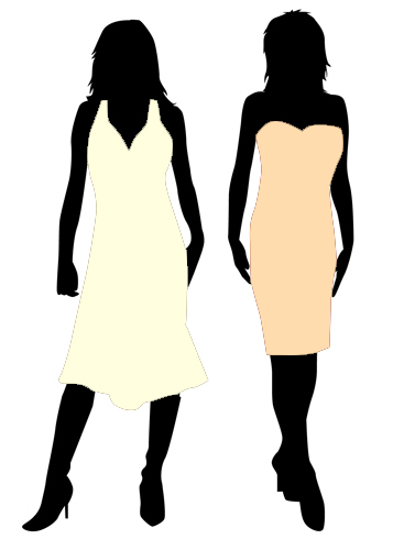 Light spring figures in ivory and peach