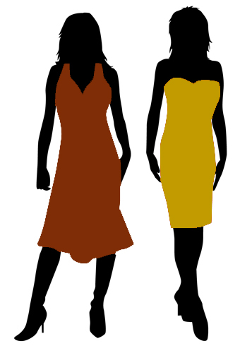 Warm Autumn iconic colors on figures