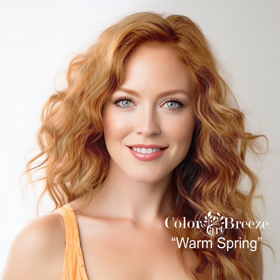 Warm Spring woman example. 