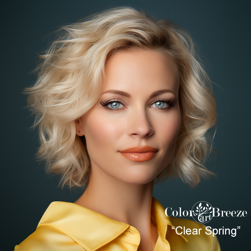 Clear Spring Woman in yellow top.