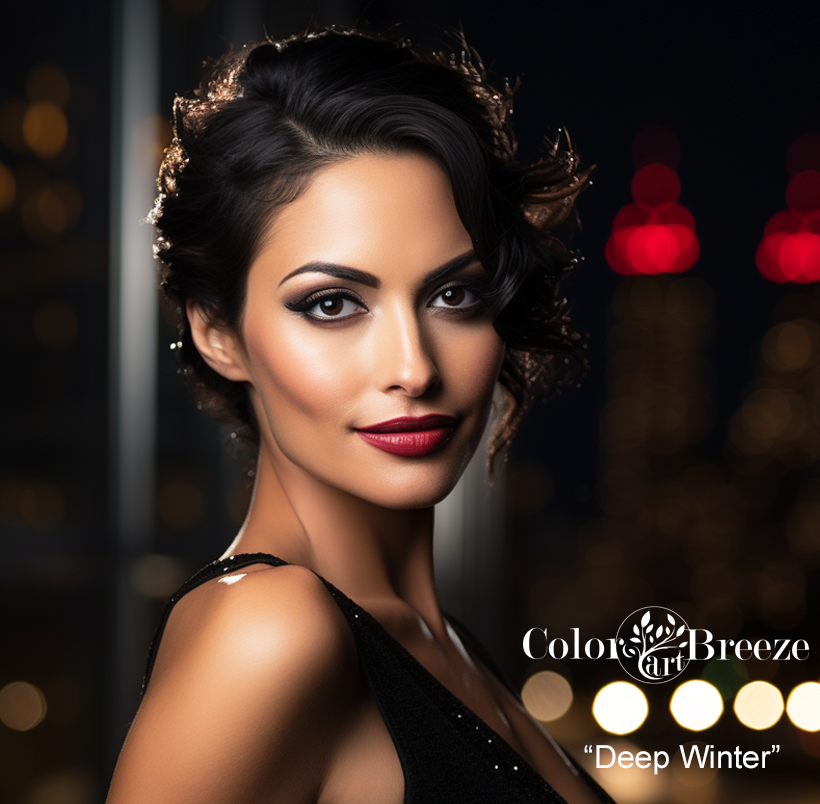 Deep Winter woman in the city.