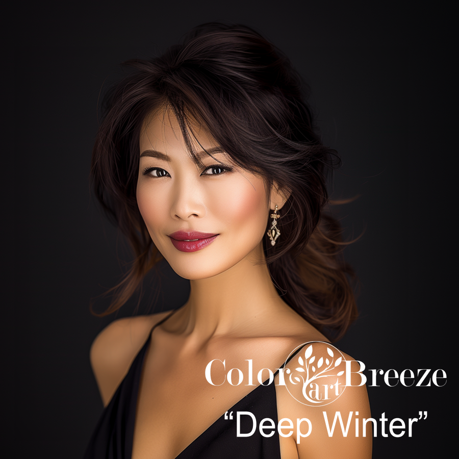 Asian Deep Winter example in little black dress. 