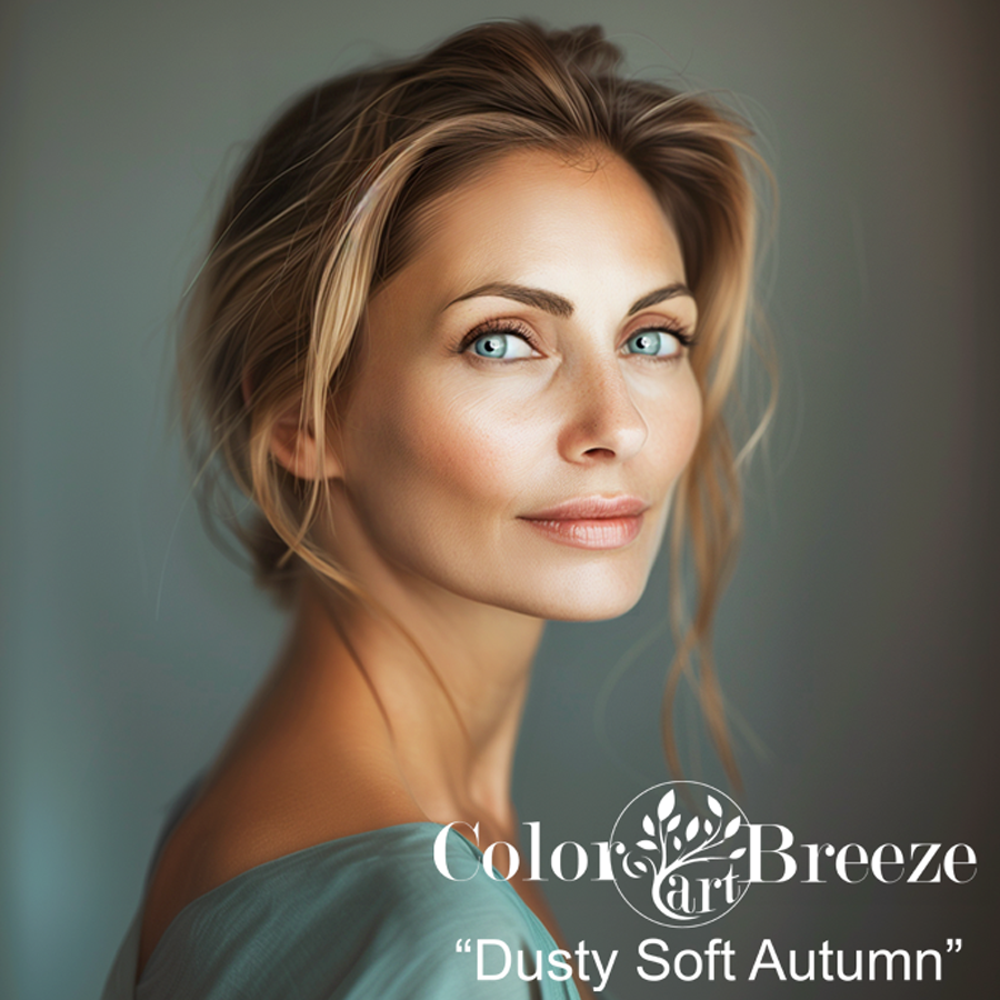 48 year old Dusty Soft Autumn season example. 