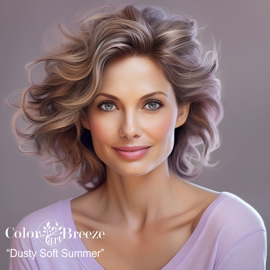 Dusty Soft Summer AI Art example.