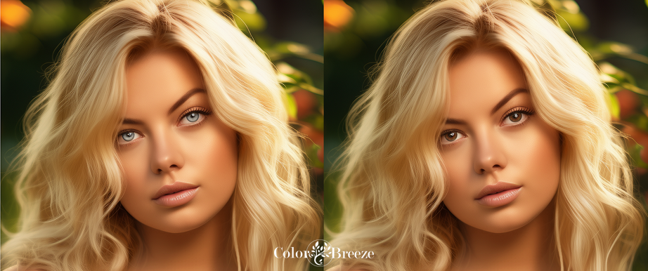 Light Spring with blue eyes and with brown eyes.