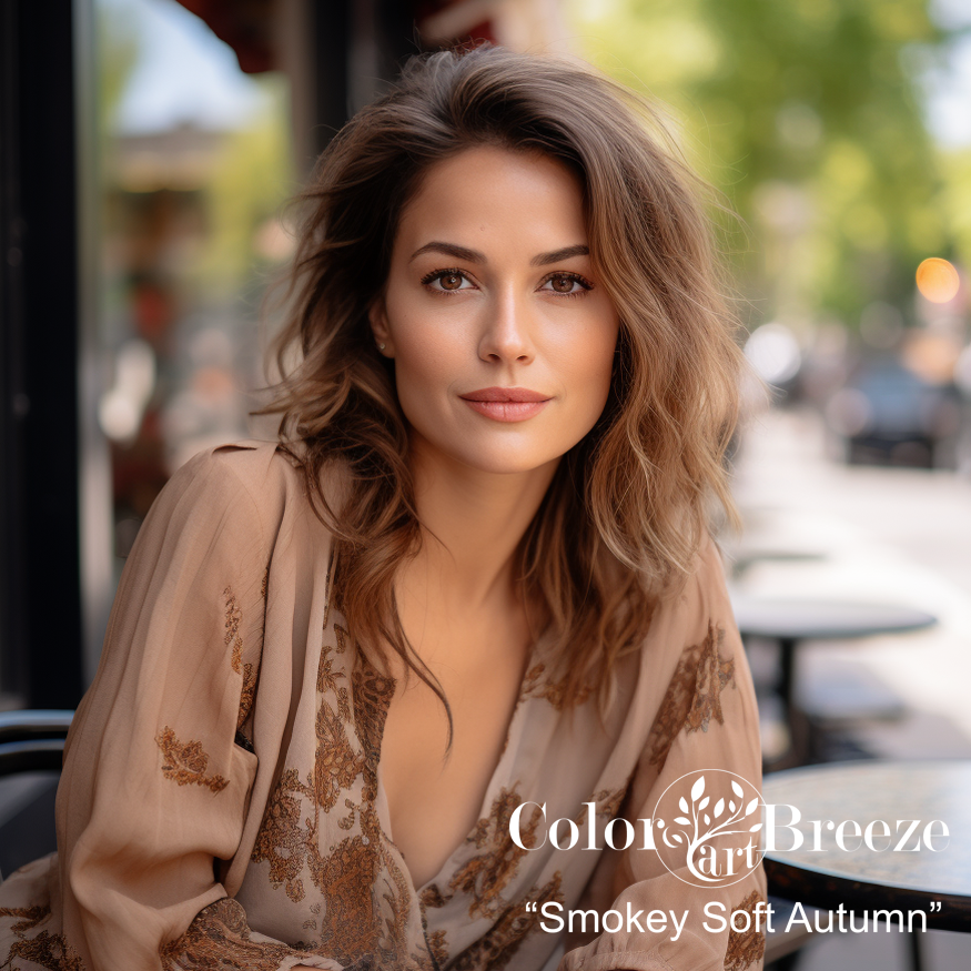 Smokey Soft autumn woman. 