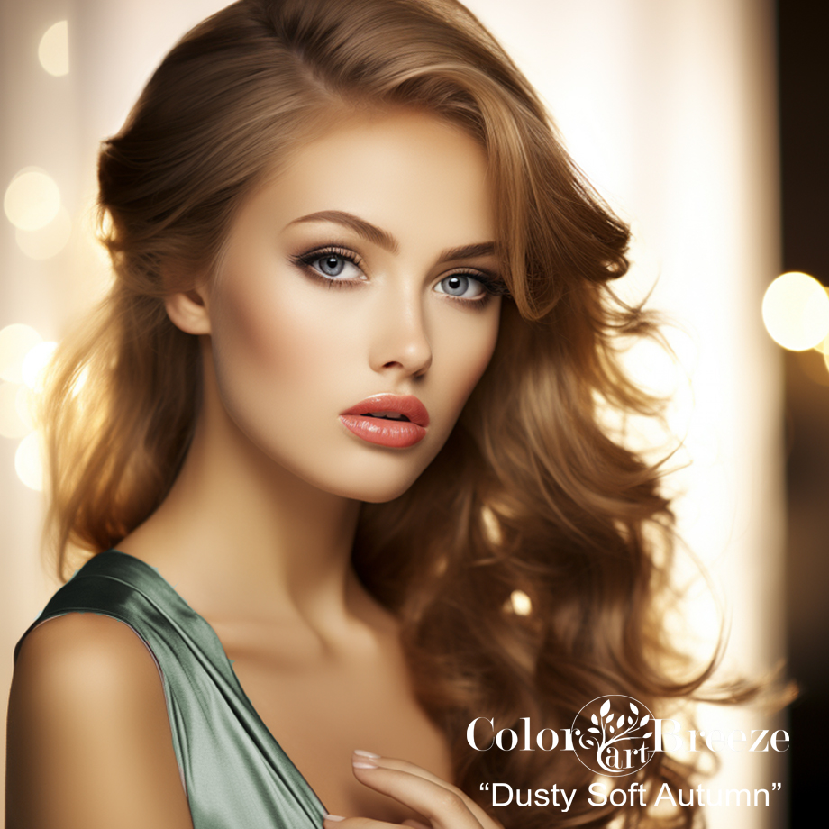 Dusty Soft Autumn woman example AI