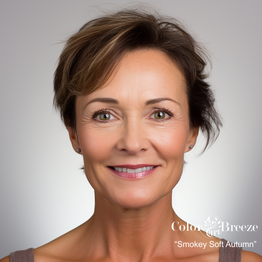 Mature Smokey Soft Autumn woman. 