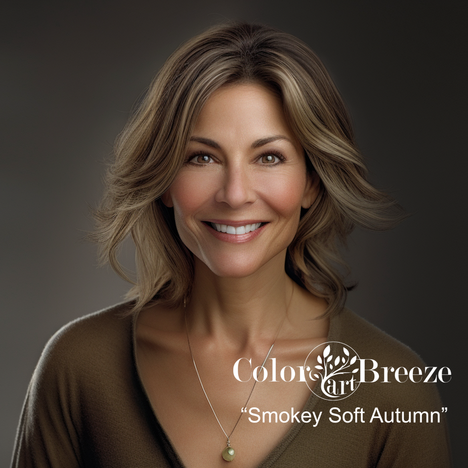 Mature Smokey Soft Autumn with muted coloring.