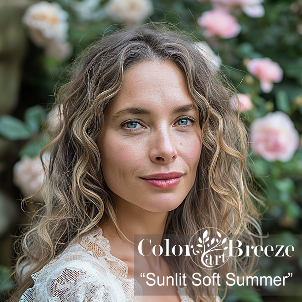 Mature Sunlit Soft Summer in the garden. 