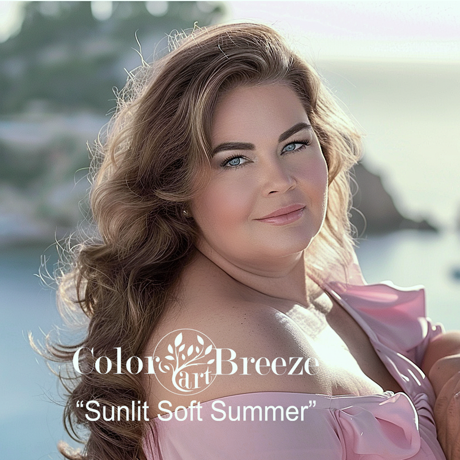 Plus sized Sunlit Soft Summer