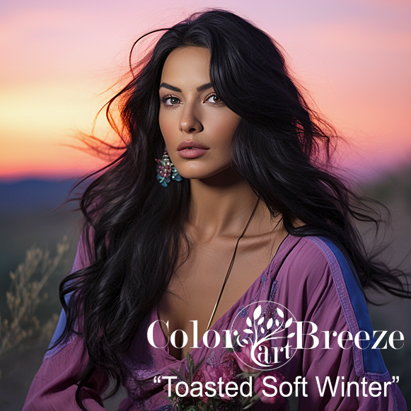 Toasted Soft Winter in the desert at twilight.