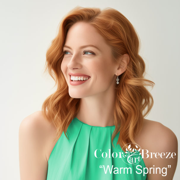 Warm Spring in Spring Green dress.