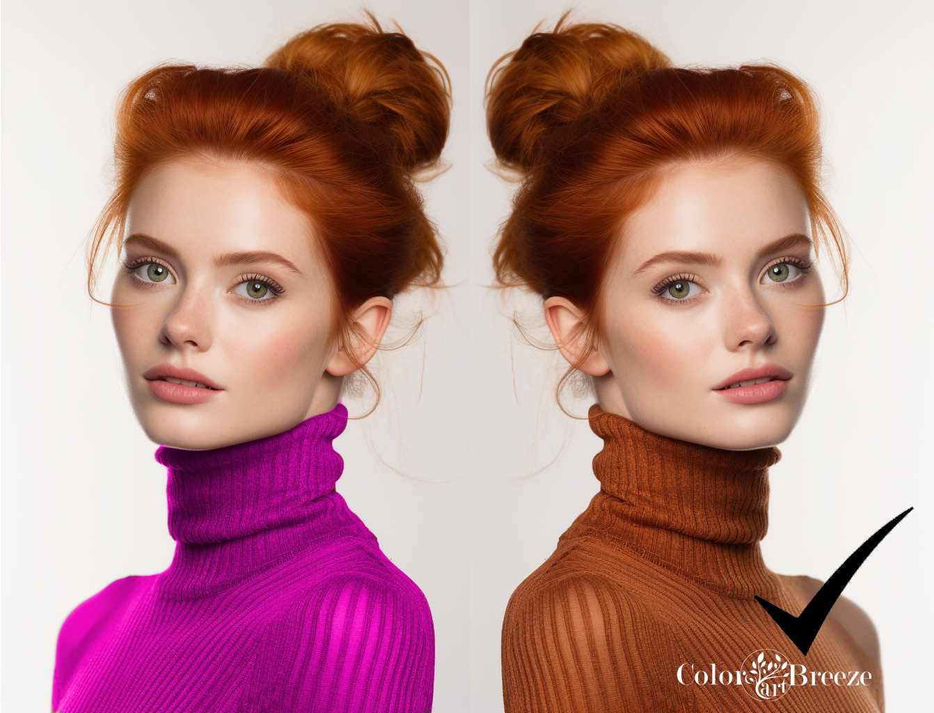 Test Colors Hot Pink vs Orange on a Warm Autumn