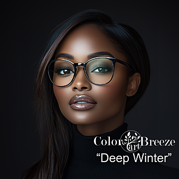 Deep Winter wearing black framed glasses and black turtleneck Deep Winter wearing black framed glasses and black turtleneck