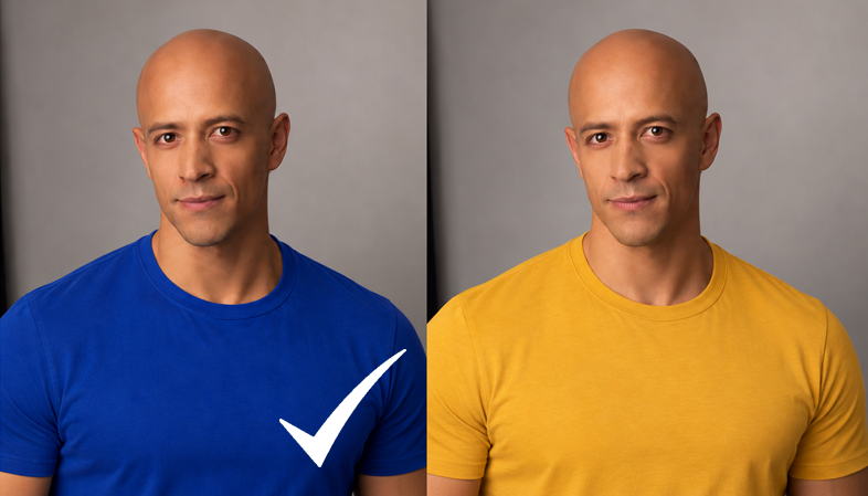 Bald deep winter in vivid blue and mustard colors. Bald deep winter in vivid blue and mustard colors.