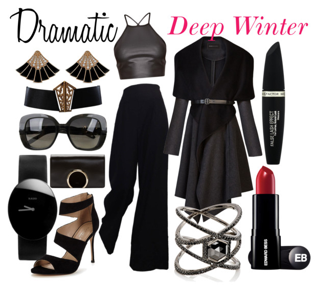 Dramatic deep winter fashions