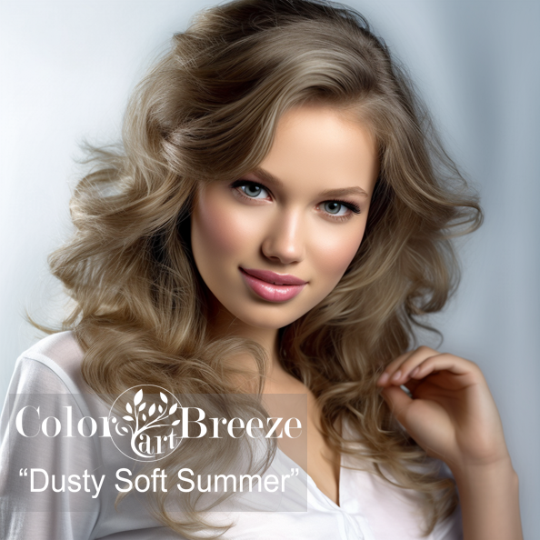 Dusty Soft Summer blonde wearing white