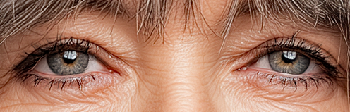 Toasted soft summer with greyish eyes closeup Toasted soft summer with greyish eyes closeup