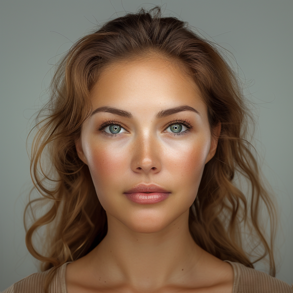 Face shape that is predominantly diamond shaped.