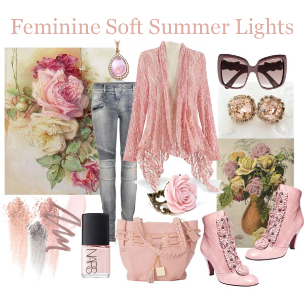 another feminine style look for the sunlit soft summer. 