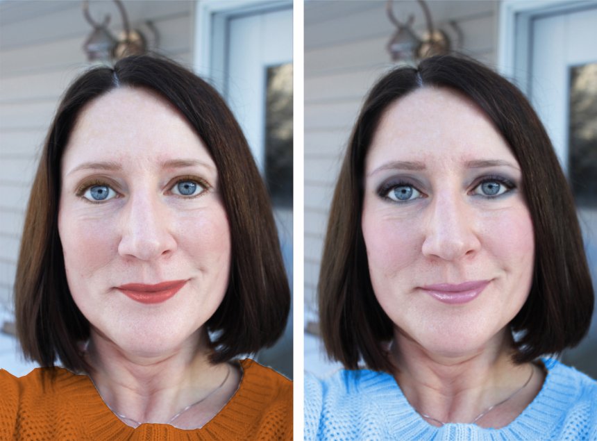 Holly with wrong autumn colors on her cool summer face.