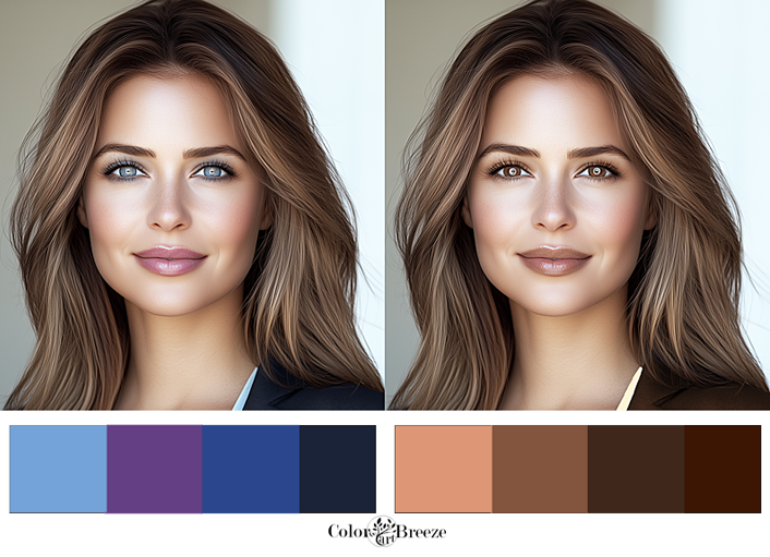 Soft Summer and Soft Autumn same everything but eyes. 