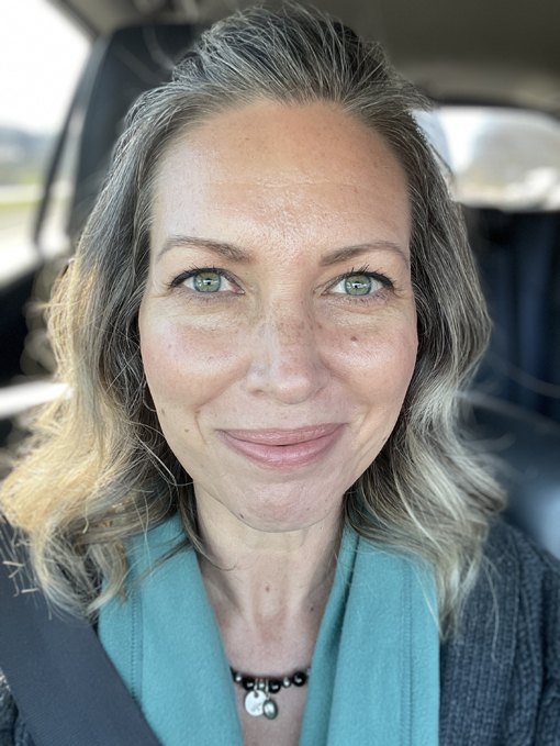 Terra wearing Turquoise