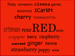 The Color Red names The Color Red names