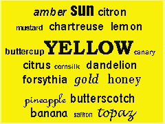 The Color Yellow names The Color Yellow names