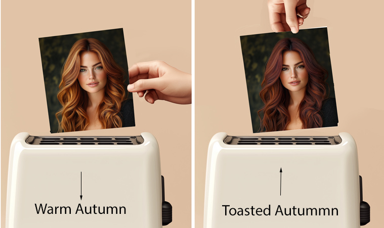 Warm Autumn toasted put into toasted and toasted.